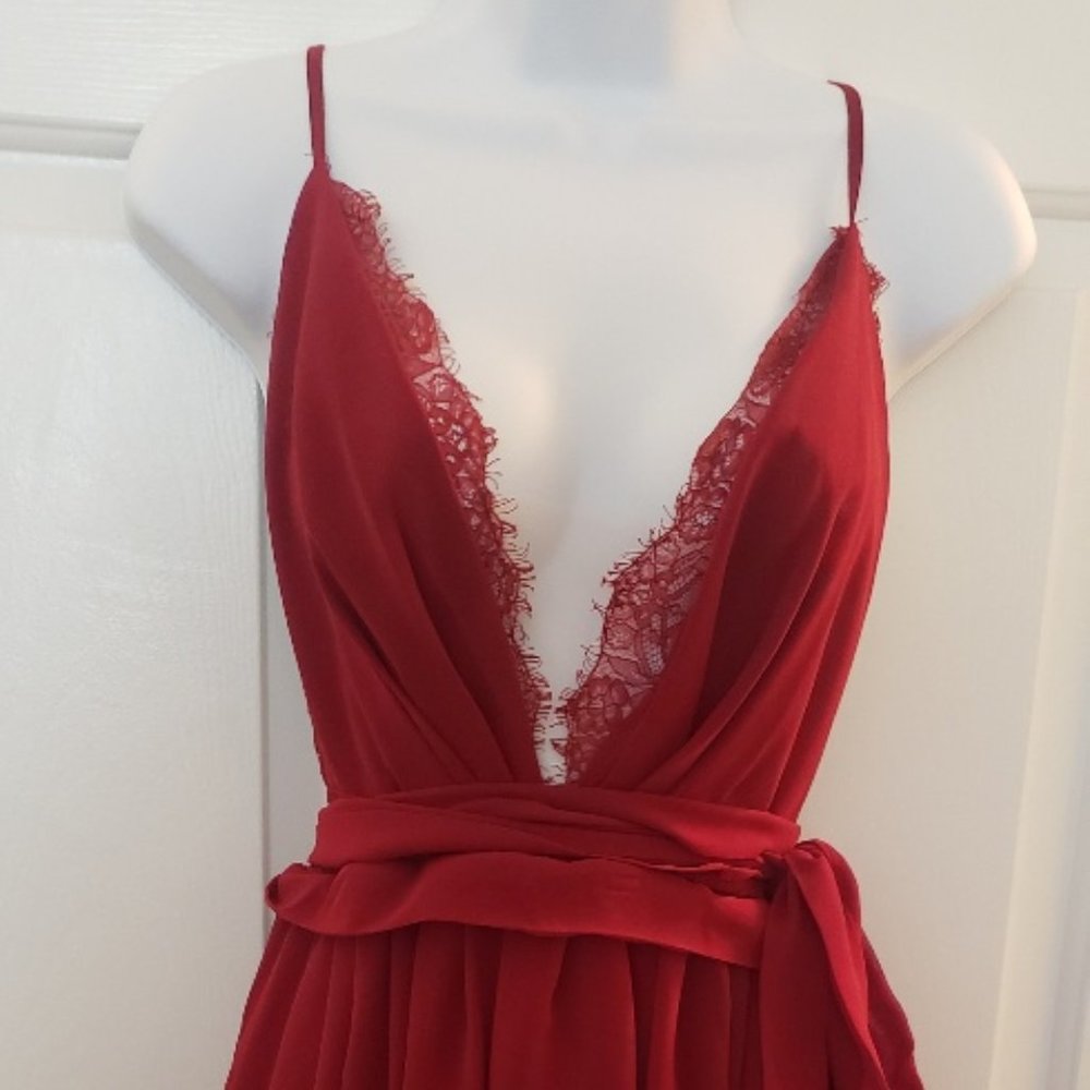 Mesh Front Criss-Cross Dress